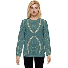 Floral Folk Damask Pattern Fantasy Flowers  Hidden Pocket Sweatshirt by Eskimos