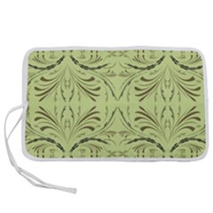 Floral Folk Damask Pattern Fantasy Flowers  Pen Storage Case (l) by Eskimos