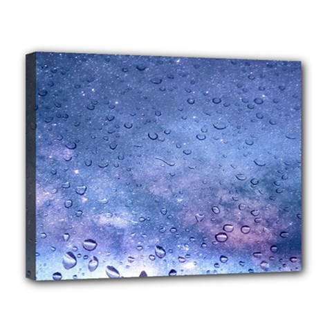 Gouttes D eau Galaxy Canvas 14  X 11  (stretched) by kcreatif