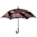 Abstrait Effet Formes Noir/Rose Hook Handle Umbrellas (Small) View3