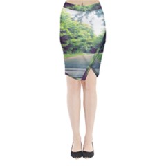 Photo Vue Sur Forêt  Midi Wrap Pencil Skirt by kcreatif