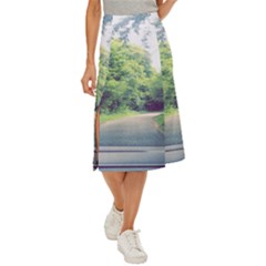Photo Vue Sur Forêt  Midi Panel Skirt by kcreatif