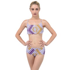 Abstract Geometric Design    Layered Top Bikini Set by Eskimos