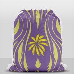 Folk Flowers Print Floral Pattern Ethnic Art Drawstring Bag (small) by Eskimos
