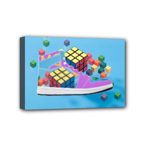 Floating-cubes-on-blue Backgrounderaser 20220422 203144521 Backgrounderaser 20220422 203216276 Mini Canvas 6  X 4  (stretched) by marthatravis1968