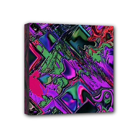 Neon Aquarium Mini Canvas 4  X 4  (stretched) by MRNStudios