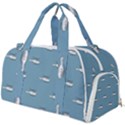 Cartoon Sketchy Helicopter Drawing Motif Pattern Burner Gym Duffel Bag View1