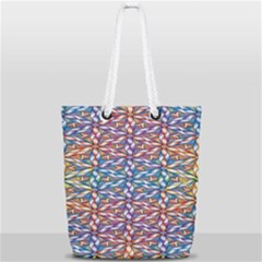 Colorful Flowers Full Print Rope Handle Tote (small) by Sparkle