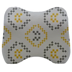 Abstract Pattern Geometric Backgrounds   Velour Head Support Cushion by Eskimos