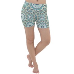 Mandala  Lightweight Velour Yoga Shorts by zappwaits