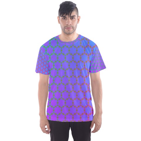 Hex Circle Points Vaporwave One Men s Sport Mesh Tee by WetdryvacsLair