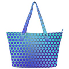 Hex Circle Points Vaporwave Three Full Print Shoulder Bag by WetdryvacsLair