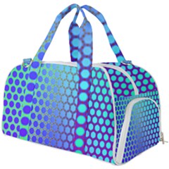 Hex Circle Points Vaporwave Three Burner Gym Duffel Bag by WetdryvacsLair