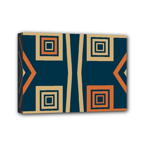 Abstract Pattern Geometric Backgrounds   Mini Canvas 7  X 5  (stretched) by Eskimos