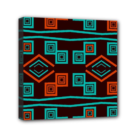 Abstract Pattern Geometric Backgrounds   Mini Canvas 6  X 6  (stretched) by Eskimos
