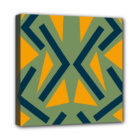 Abstract Geometric Design    Mini Canvas 8  X 8  (stretched) by Eskimos