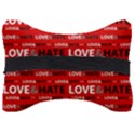 Love And Hate Typographic Design Pattern Seat Head Rest Cushion View2