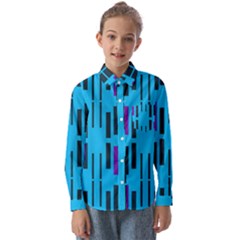 Abstract Pattern Geometric Backgrounds Kids  Long Sleeve Shirt by Eskimos