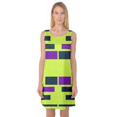 Abstract Pattern Geometric Backgrounds Sleeveless Satin Nightdress by Eskimos