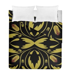 Folk Flowers Print Floral Pattern Ethnic Art Duvet Cover Double Side (full/ Double Size) by Eskimos