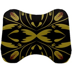 Folk Flowers Print Floral Pattern Ethnic Art Head Support Cushion by Eskimos