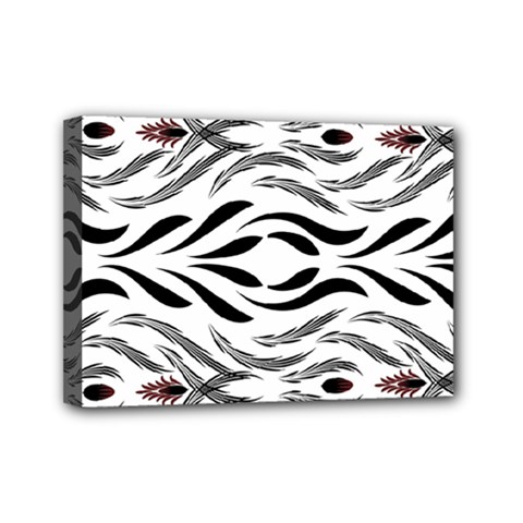 Folk Flowers Print Floral Pattern Ethnic Art Mini Canvas 7  X 5  (stretched) by Eskimos