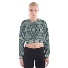 Abstract Pattern Geometric Backgrounds Cropped Sweatshirt by Eskimos