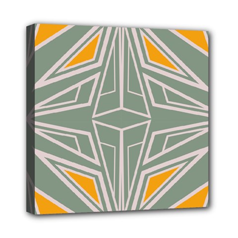 Abstract Pattern Geometric Backgrounds Mini Canvas 8  X 8  (stretched) by Eskimos