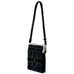 Folk Flowers Floral Art Print Flowers Abstract Art  Multi Function Travel Bag by Eskimos