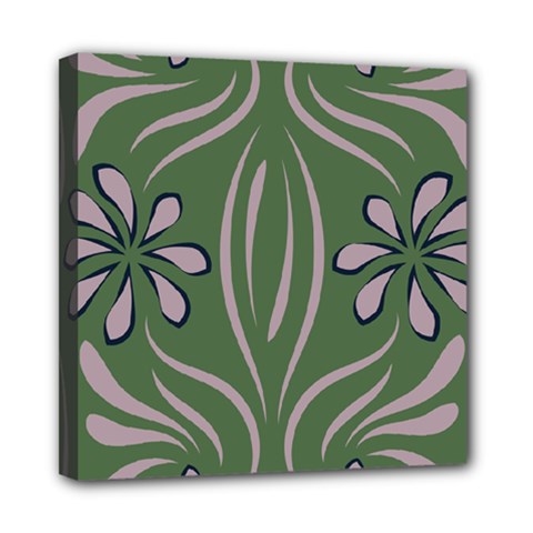 Folk Flowers Print Floral Pattern Ethnic Art Mini Canvas 8  X 8  (stretched) by Eskimos