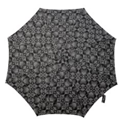Black And Grey Rocky Geometric Pattern Design Hook Handle Umbrellas (small) by dflcprintsclothing