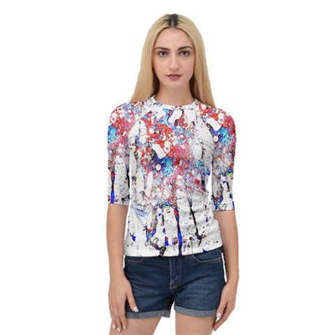 Paint Drips Quarter Sleeve Raglan Tee by TheJeffers