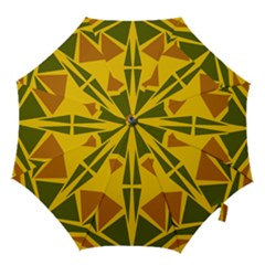 Folk Flowers Floral Art Print Flowers Abstract Art  Hook Handle Umbrellas (small) by Eskimos