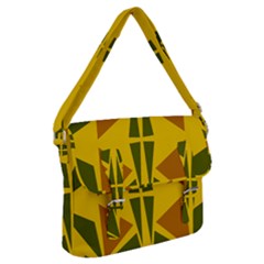 Folk Flowers Floral Art Print Flowers Abstract Art  Buckle Messenger Bag by Eskimos