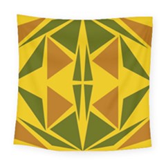  Abstract Geometric Design   Geometric Fantasy  Terrazzo  Square Tapestry (large) by Eskimos