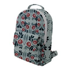 Folk Flowers Print Floral Pattern Ethnic Art Flap Pocket Backpack (large) by Eskimos