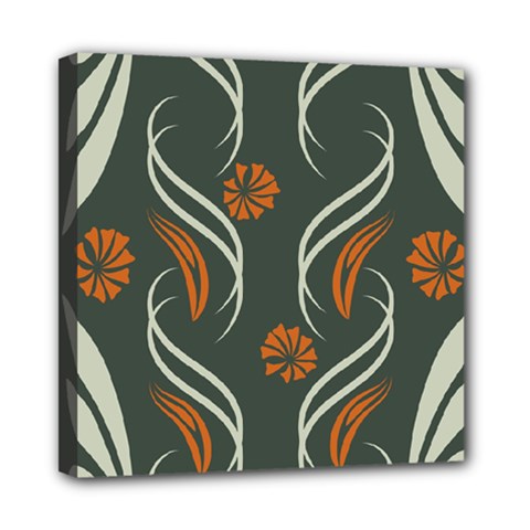 Folk Flowers Print Floral Pattern Ethnic Art Mini Canvas 8  X 8  (stretched) by Eskimos