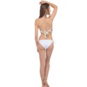 Pattern With Cute Cats Cross Front Halter Bikini Top View2