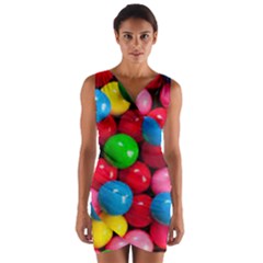 Bubble Gum Wrap Front Bodycon Dress by artworkshop