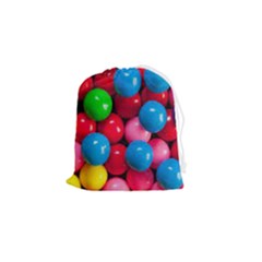 Bubble Gum Drawstring Pouch (small) by artworkshop
