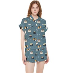 Sushi Pattern Chiffon Lounge Set by Jancukart