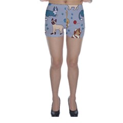 Cats Pattern Skinny Shorts by Jancukart