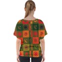 Space Pattern Multicolour V-Neck Dolman Drape Top View2
