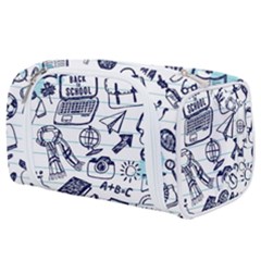 Hand-drawn-back-school-pattern Toiletries Pouch by Jancukart