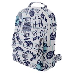 Hand-drawn-back-school-pattern Flap Pocket Backpack (small) by Jancukart