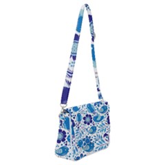 Pattern-with-birds Shoulder Bag With Back Zipper by Jancukart