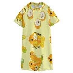 Banana Cichlid Kids  Boyleg Half Suit Swimwear by artworkshop