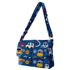 Seamless-pattern-vector-rescue-team-cartoon Full Print Messenger Bag (m) by Jancukart