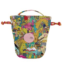 Cartoon Wallpapers Drawstring Bucket Bag by Jancukart