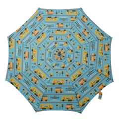 Buses-cartoon-pattern-vector Hook Handle Umbrellas (small) by Jancukart